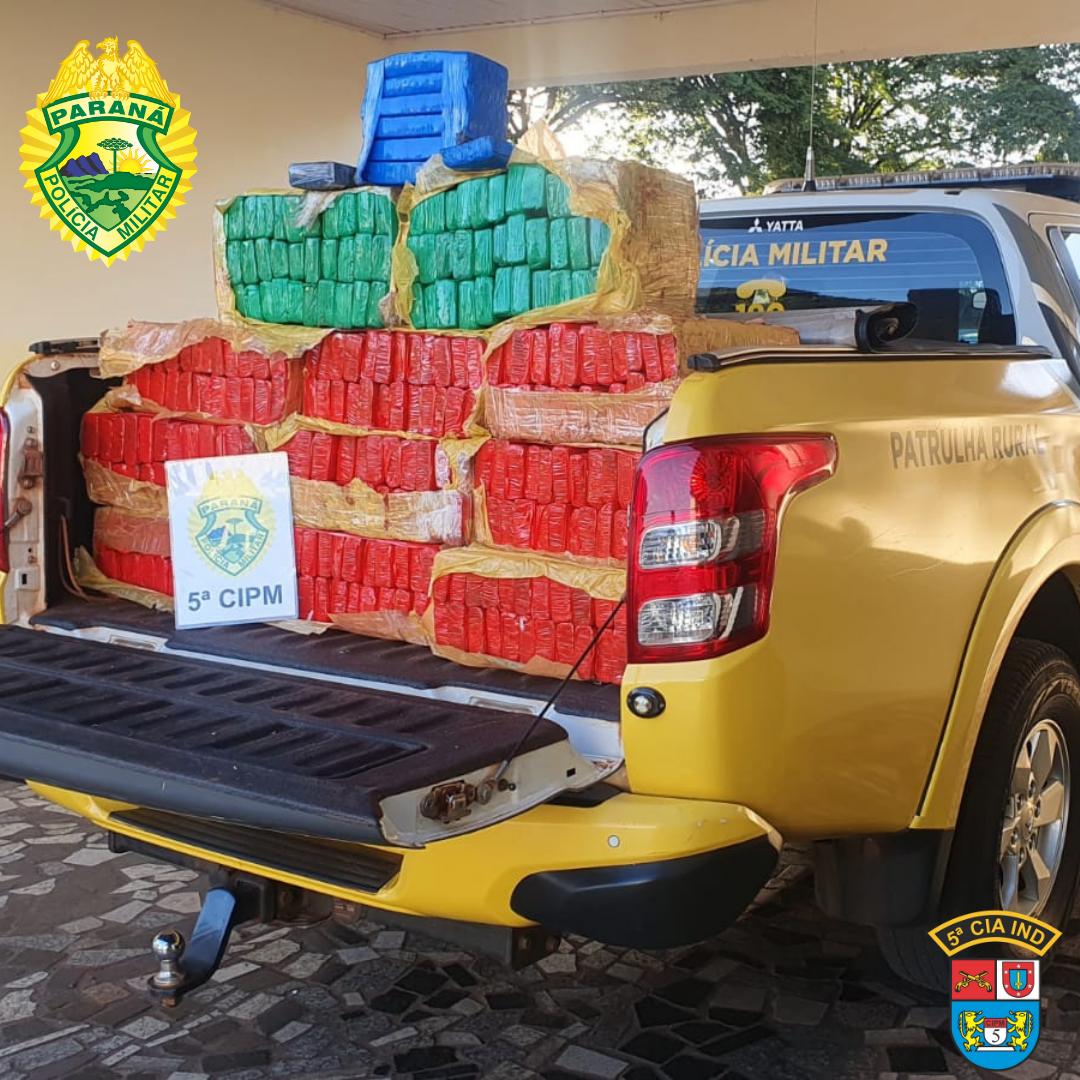 Quase 230 quilos de maconha são apreendidos pela PM em Cianorte (PR)