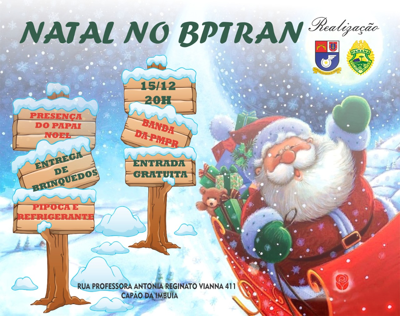 BPTran realizará a Tocata de Natal no dia 15 de dezembro com entrega de presentes para as crianças | POLÍCIA MILITAR DO PARANÁ BPTran realizará a Tocata de Natal no dia 15 de dezembro com entrega de presentes para as crianças | POLÍCIA MILITAR DO PARANÁ