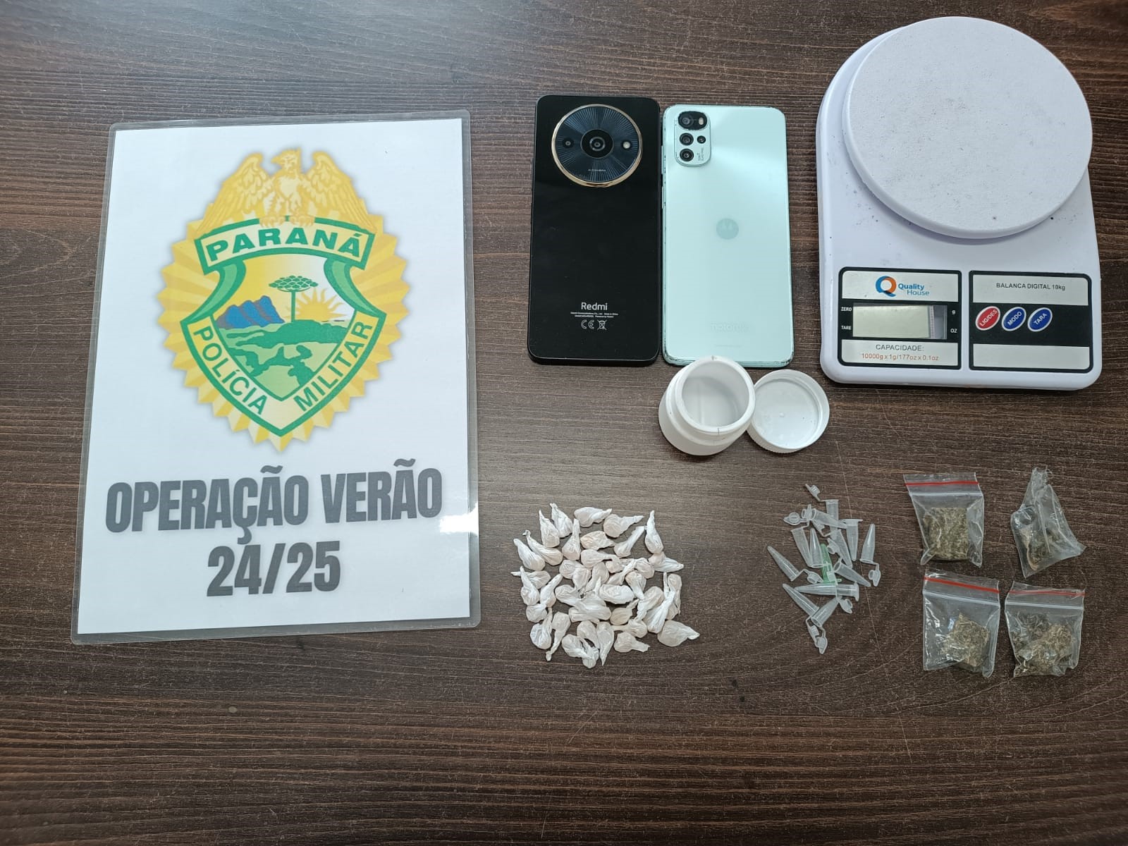 Os dois indivíduos identificados como responsáveis pela atividade criminosa foram detidos e encaminhados