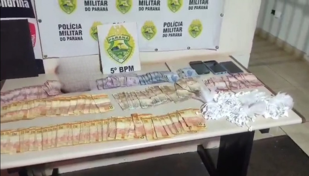 Polícia Militar do Paraná prende homem com grande quantidade de droga e dinheiro em Londrina