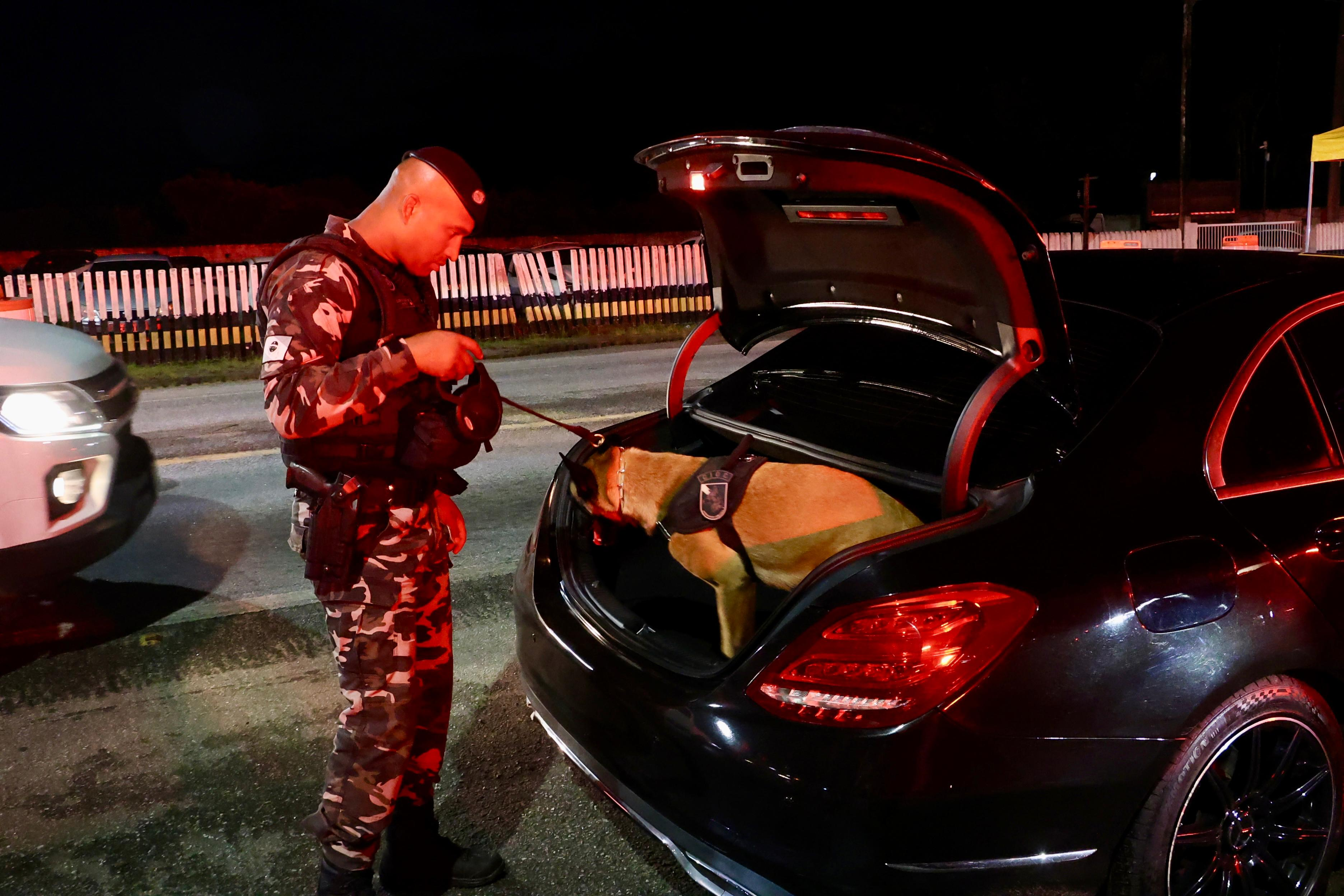 PMPR promove fiscalização integrada com apoio de cães em rodovias do Litoral