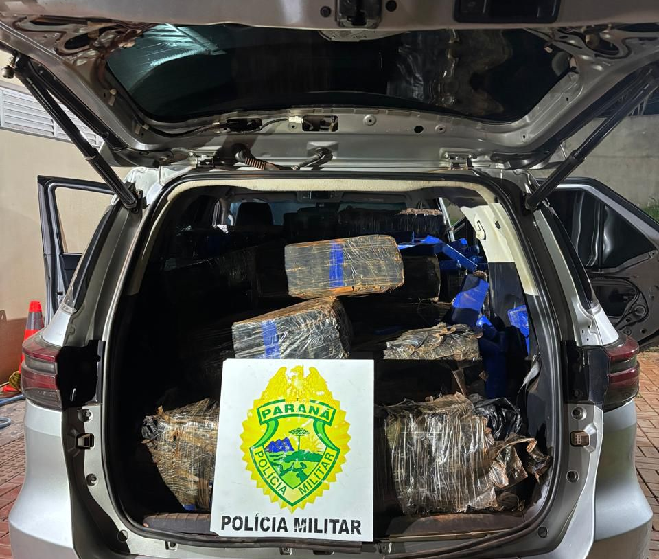 PMPR apreende mais de 1,2 tonelada de maconha e recupera veículo furtado em Santa Helena