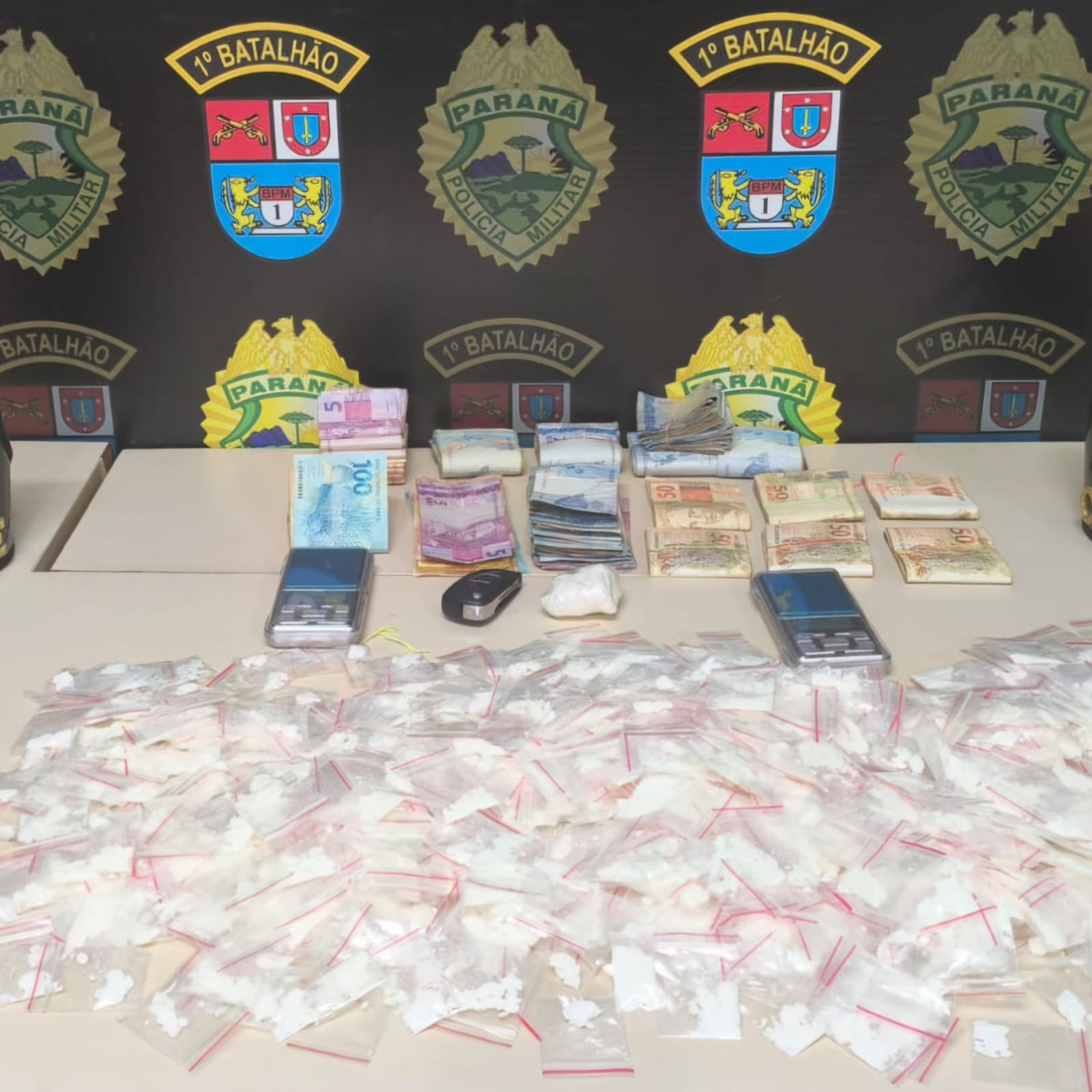 PMPR apreende porções de cocaína e prende homem por tráfico em Ponta Grossa