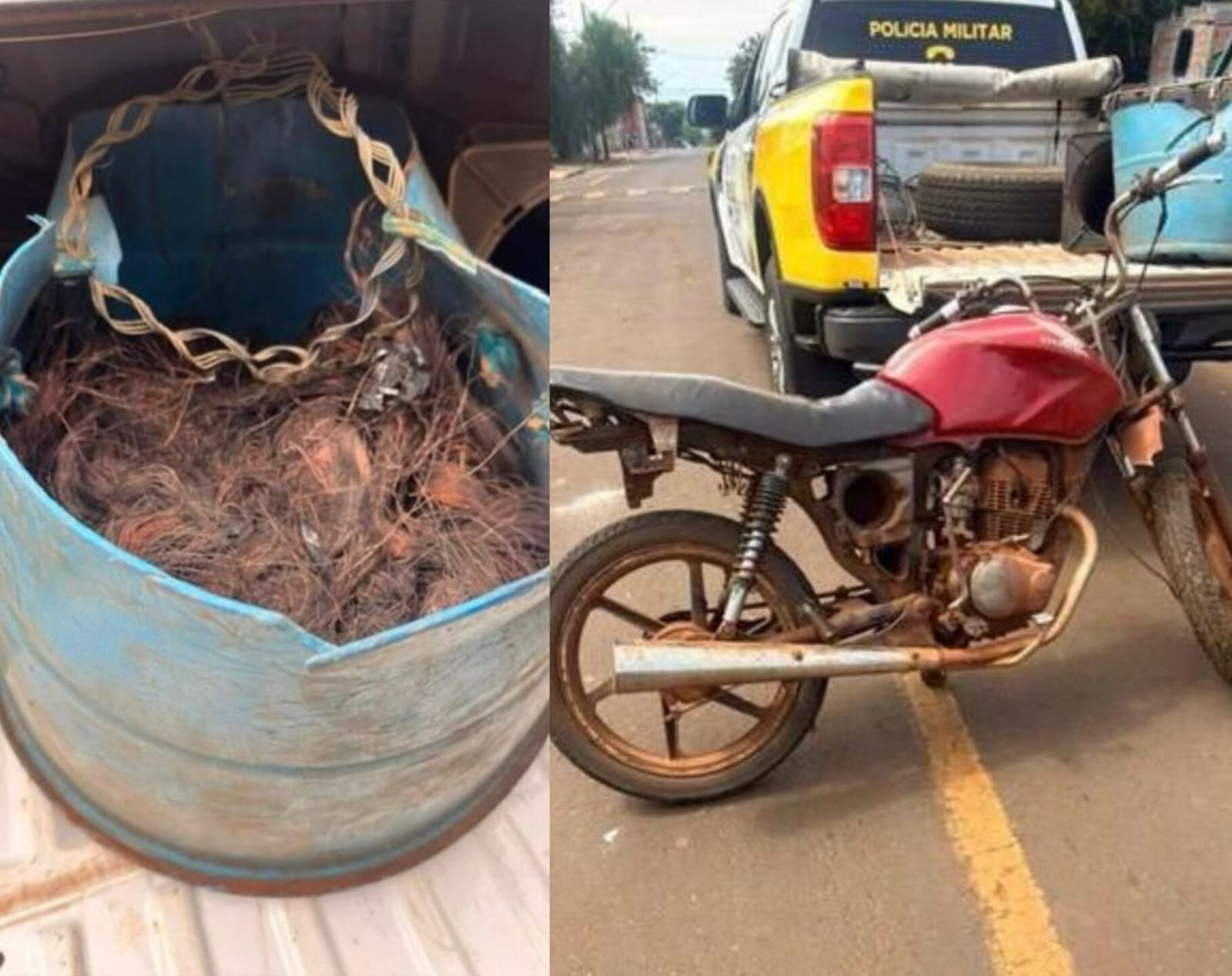 PMPR prende três homens por furto de fios e adulteração de veículo em Lerroville