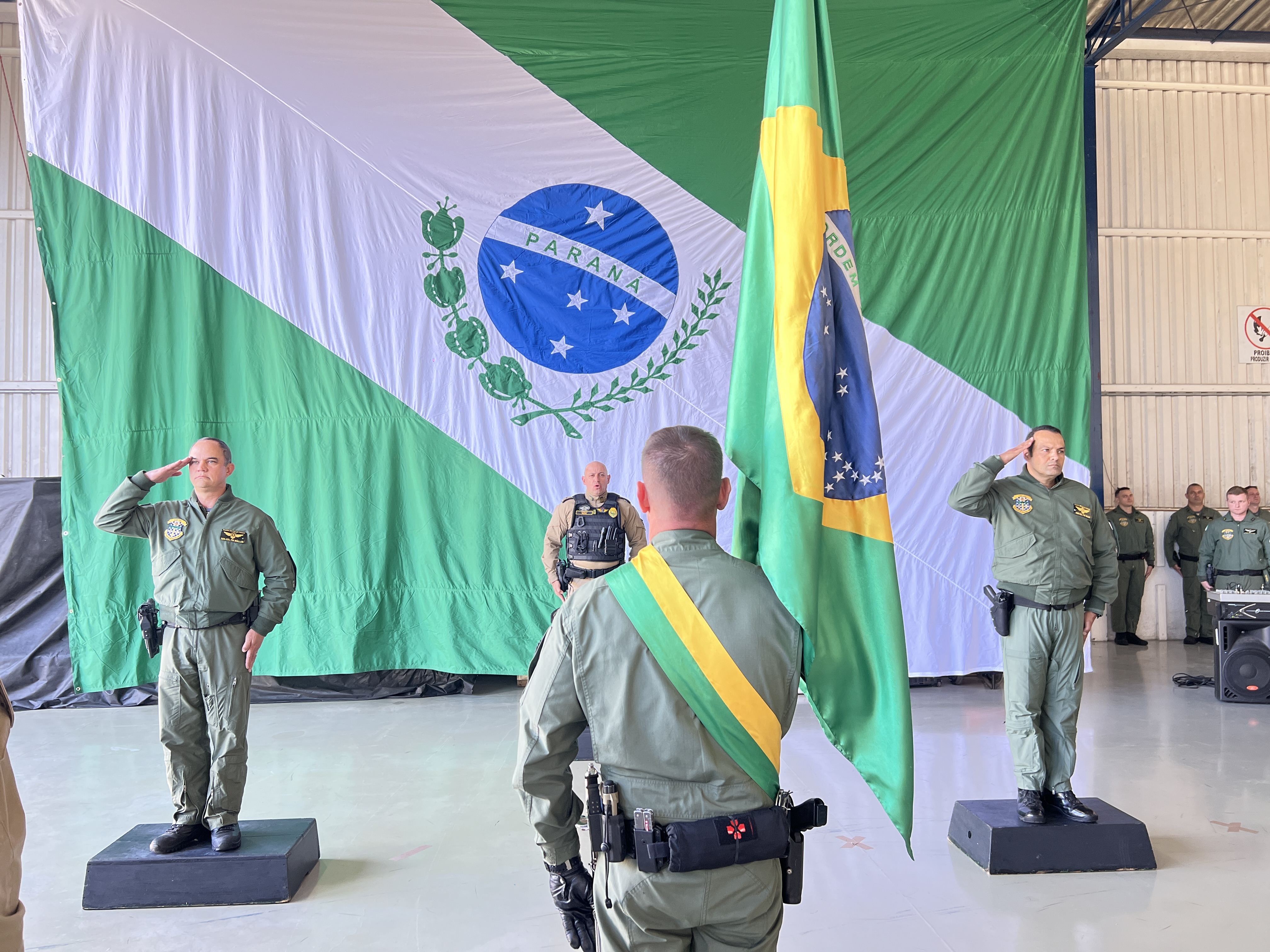 Na ocasião, o tenente-coronel Andrey Müller Iark transmitiu a função ao tenente-coronel Márcio Valim de Souza