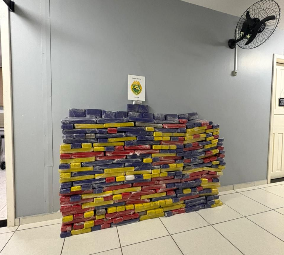 PMPR apreende mais de 380 quilos de maconha após abordagem na BR-277