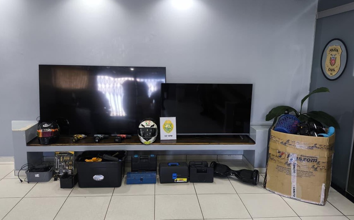 PMPR recupera objetos furtados e prende envolvido em furto qualificado em Guarapuava