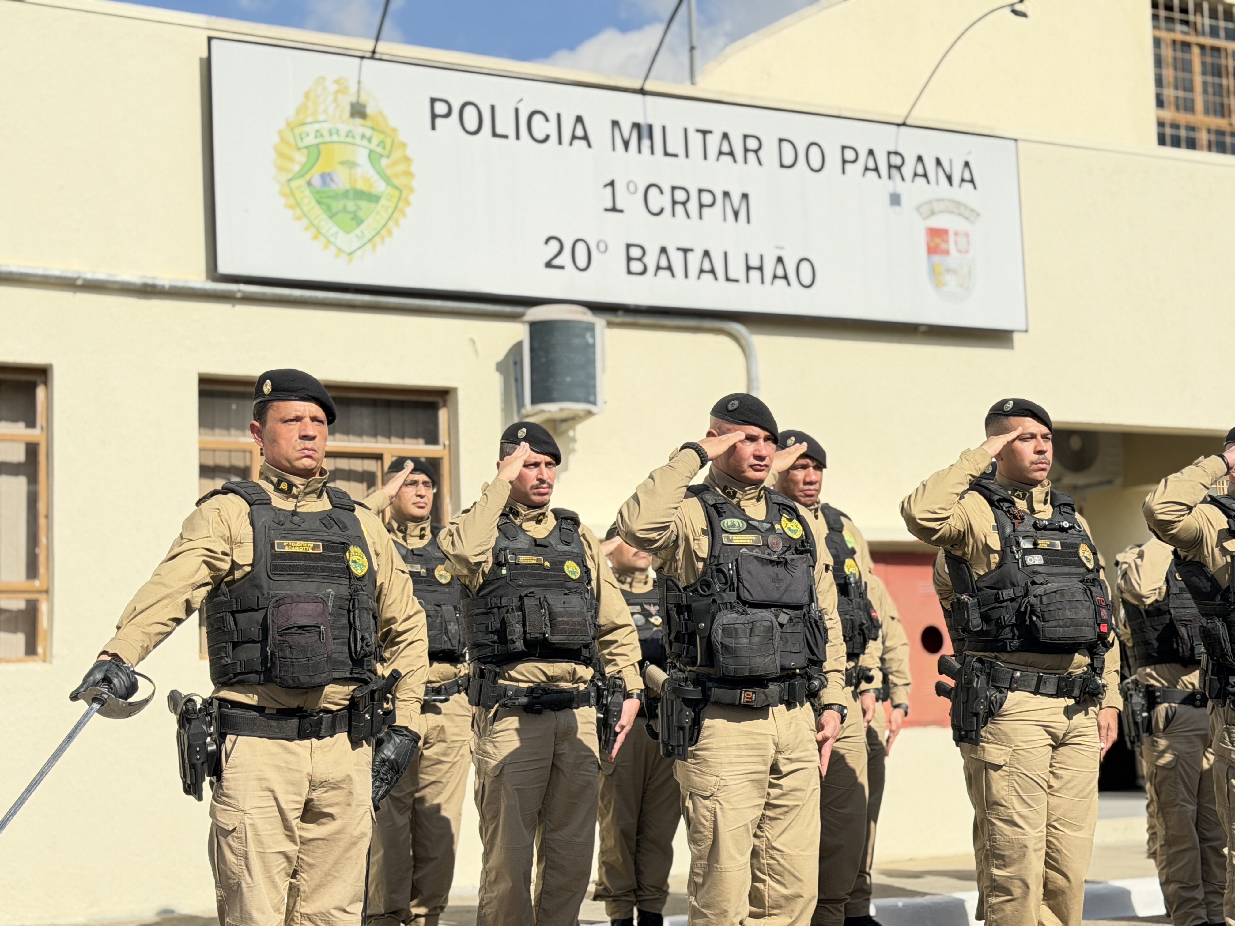 Durante a solenidade, foi ressaltada a trajetória do 20º BPM, criado em 7 de junho de 2006