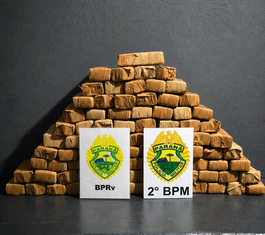 PMPR apreende quase 50 quilos de maconha durante fiscalização em Andirá