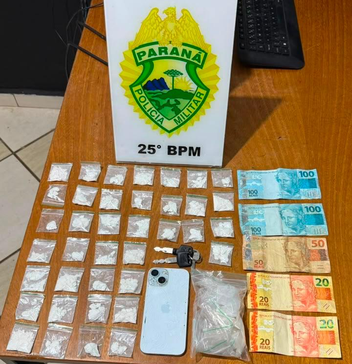 PMPR prende homem por tráfico de drogas após acompanhamento em Umuarama