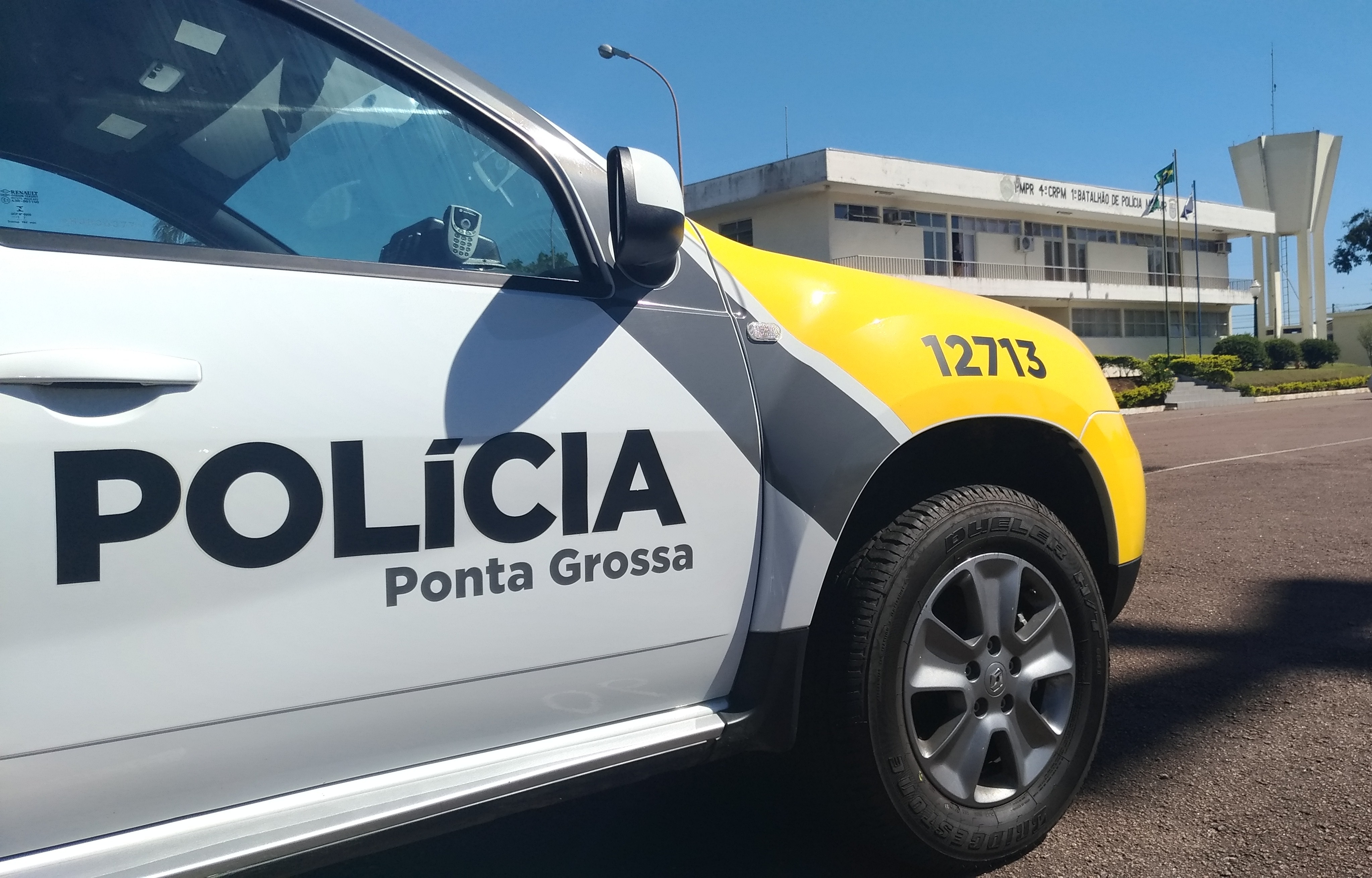 Materiais são apreendidos e quarteto é encaminhado pela PM após arrombamento de igreja em Ponta Grossa