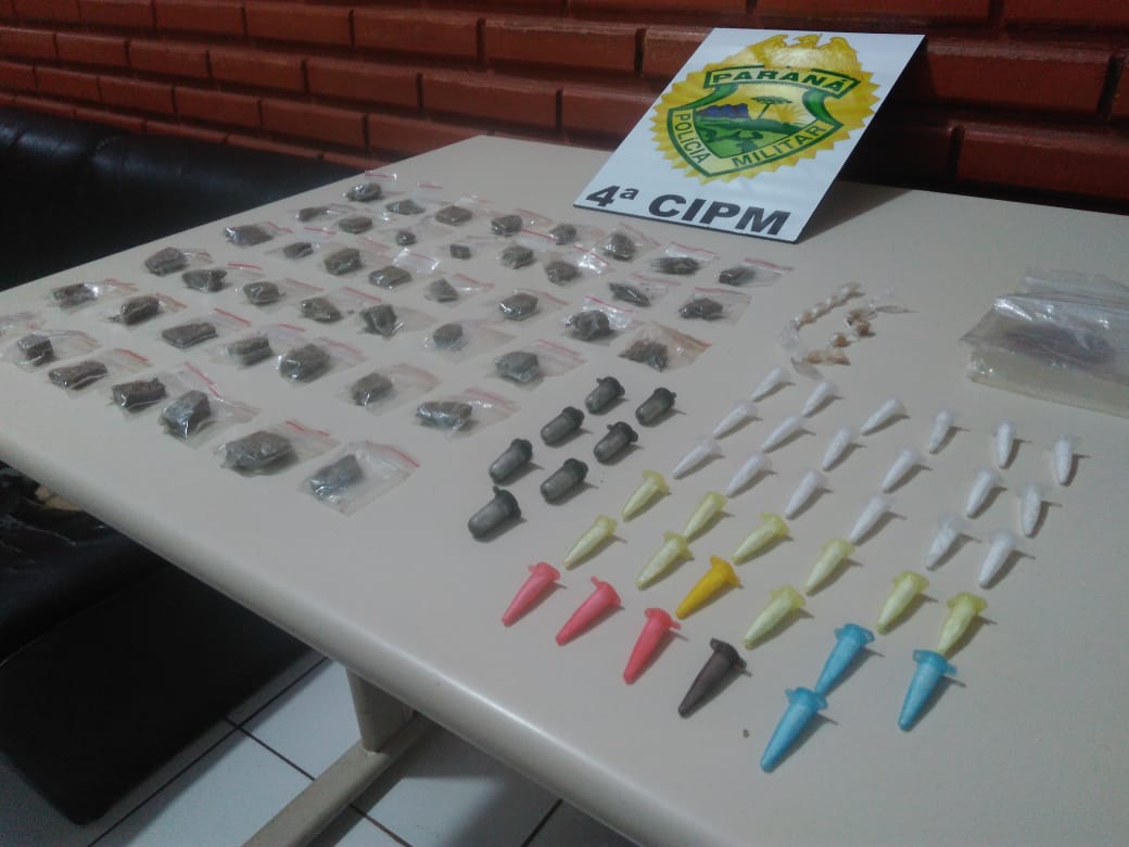 PM apreende maconha, cocaína e crack após abordagem em Londrina (PR), no Norte do estado