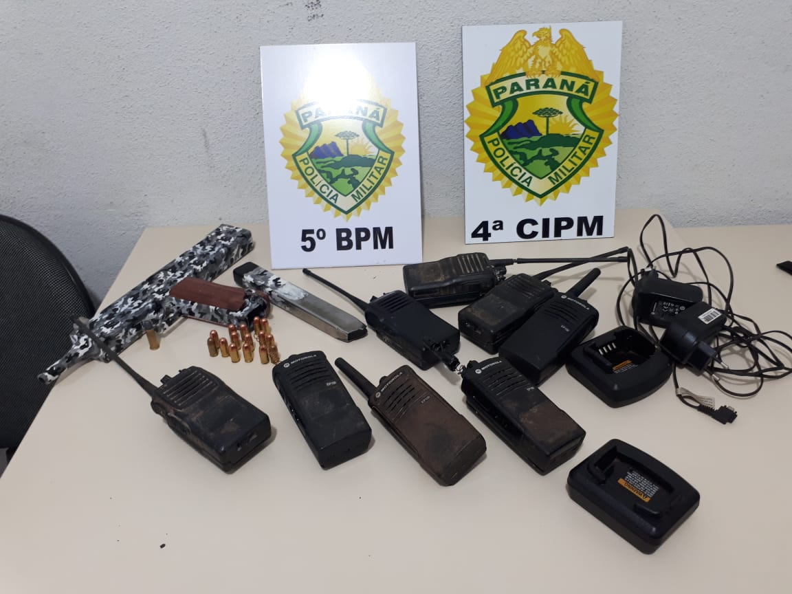 Polícia Militar apreende submetralhadora, munições e rádios comunicadores no Norte do estado
