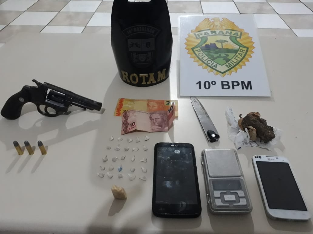 Durante Operação Saturação, Policiais militares apreendem drogas, armas de fogo e prendem cinco pessoas no Norte do Estado
