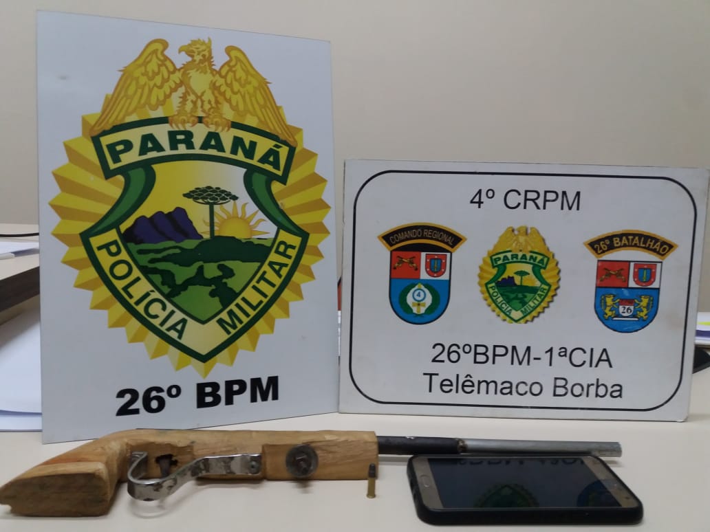 Após roubo, homem é preso pela PM na cidade de Telêmaco Borba, nos Campos Gerais