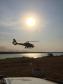 Helicópteros do BPMOA prestam apoio no combate ao incêndio do Parque Nacional de Ilha Grande, no Oeste do Paraná