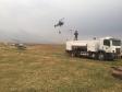 Helicópteros do BPMOA prestam apoio no combate ao incêndio do Parque Nacional de Ilha Grande, no Oeste do Paraná
