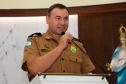 Policiais militares são abençoados durante Missa de Ação de Graças em comemoração aos 165 anos da PM