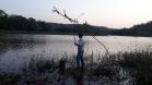 Polícia Ambiental flagra pesca irregular e encaminha quatro envolvidos à delegacia em Luiziana (PR), no Noroeste do estado