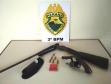 PM prende dois homens e apreende maconha e armas de fogo no Sudoeste do estado