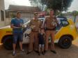 Menino visita unidade da PM e celebra aniversário junto aos policiais em Tuneiras do Oeste
