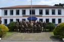 Policiais do 28º Batalhão participam de instrução com o Exército sobre guerra química na Lapa (PR)