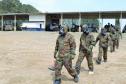 Policiais do 28º Batalhão participam de instrução com o Exército sobre guerra química na Lapa (PR)