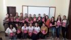 Policiais femininas participam de palestra sobre câncer na sede do Batalhão em Palmeira (PR)