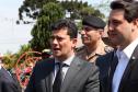 Agenda do ministro Sérgio Moro é acompanhada pelo Comando-Geral da PM, em São José dos Pinhais