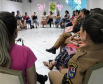 Policiais femininas participam de café outubro rosa para conscientização ao câncer de mama em Ponta Grossa (PR)
