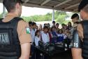 Crianças visitam sede do 26° Batalhão em Telêmaco Borba (PR), nos Campos Gerais
