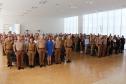 Banda da PM homenageia Comandante-Geral com música e comemora promoção de integrantes em solenidade no Palácio do Iguaçu