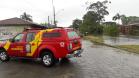 Corpo de Bombeiros monitora cidades do Litoral do estado após fortes chuvas atingirem a região