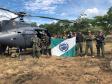 Helicóptero da PM do Paraná plantação que renderia três toneladas de maconha no Polígono da Maconha, no sertão nordestino