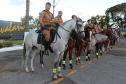 Regimento de Polícia Montada da PM celebra passagem de comando durante solenidade militar em Curitiba