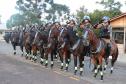 Regimento de Polícia Montada da PM celebra passagem de comando durante solenidade militar em Curitiba