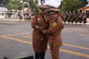 Regimento de Polícia Montada da PM celebra passagem de comando durante solenidade militar em Curitiba