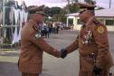 Regimento de Polícia Montada da PM celebra passagem de comando durante solenidade militar em Curitiba