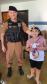 Menina fã da Polícia Militar visita batalhão da PM em Guarapuava (PR)