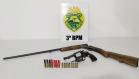 Ocorrências atendidas pela PM durante o fim de semana resultam em cinco armas de fogo aprendidas no Sudoeste paranaense