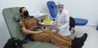 Batalhão da PM no Sudoeste do estado promove campanha de doação de sangue por conta do Maio Amarelo