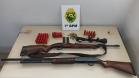 Em ações distintas, policiais militares apreendem armas de fogo, cigarros contrabandeados e recuperam um veículo roubado, no Noroeste do Paraná