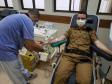 Policiais militares fazem doação de sangue coletiva no Norte do estado pelo Dia Mundial do Doador de Sangue