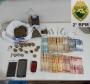 PM prende três pessoas e apreende 23 porções de drogas e mais de R$ 1,5 mil em dinheiro no Norte Pioneiro