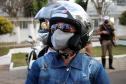 No Dia do Motociclista, BPTran faz blitz educativa e distribui antena corta fio pra evitar acidentes com linha de cerol