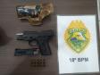 No Norte do estado, PM localiza carga de cigarros contrabandeada e pistola em abordagens durante o final de semana
