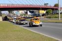 Inédito desfile motorizado da PM passa por cartões-postais da capital em alusão aos 166 anos da Corporação