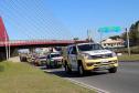 Inédito desfile motorizado da PM passa por cartões-postais da capital em alusão aos 166 anos da Corporação