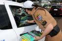 Blitz educativa sobre a Semana Nacional de Trânsito envolve PM e órgãos municipais em Pato Branco
