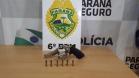 Revólver e maconha são apreendidos pela PM em Cascavel (PR)